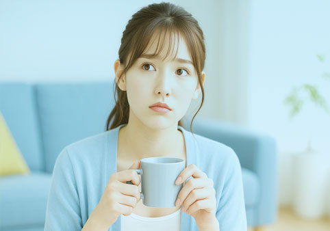 女性心配顔